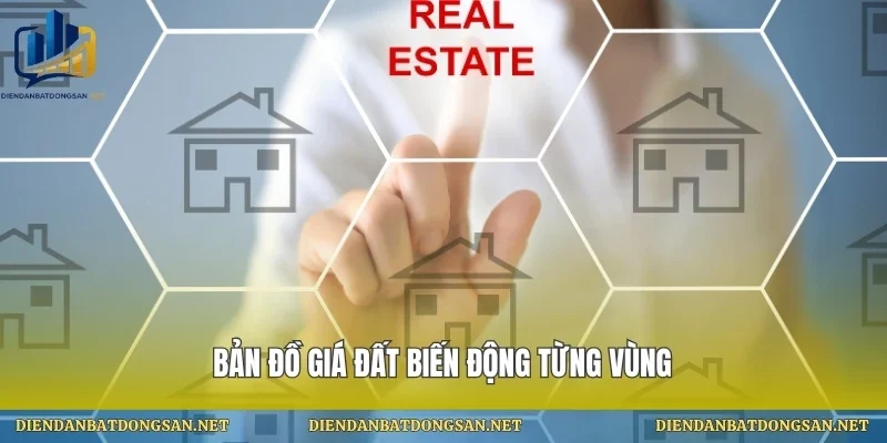 Bản đồ giá đất biến động từng vùng