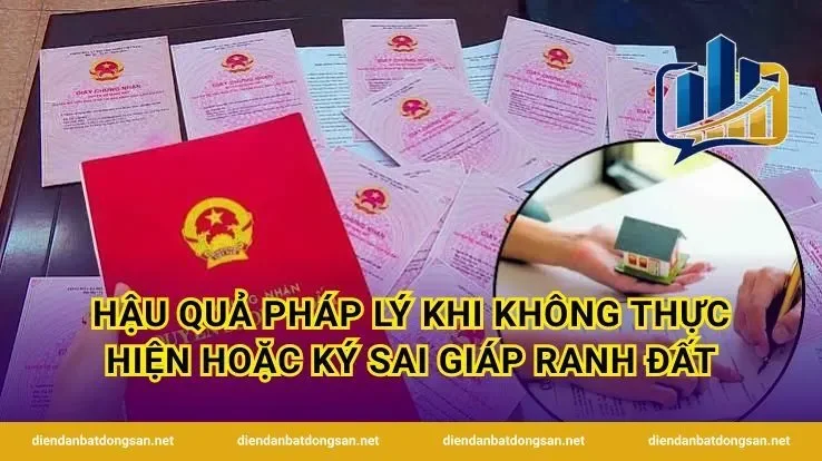 Hậu quả pháp lý khi không thực hiện hoặc ký sai giáp ranh đất