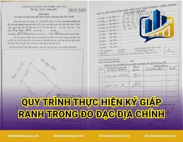 Quy trình thực hiện ký giáp ranh trong đo đạc địa chính